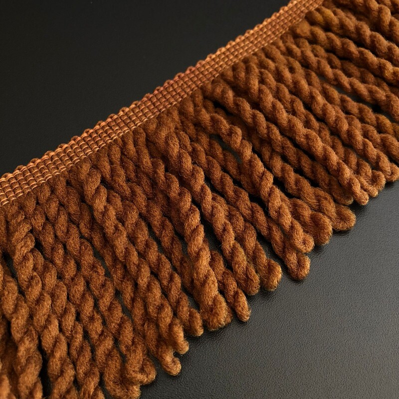 Franja Trançada - Caramelo - 9 cm 